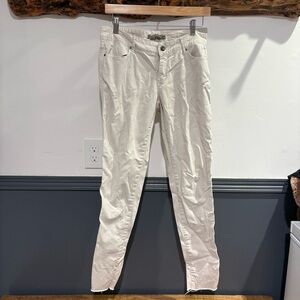 Zara Women's Cream Straight Leg Jeans